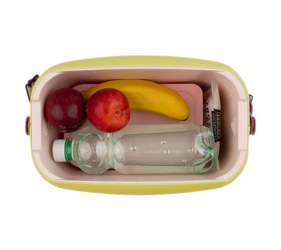 POLARBOX RETRO COOLER BOX 6L YELLOW - INCLUDES 2 LUNCH BOXES