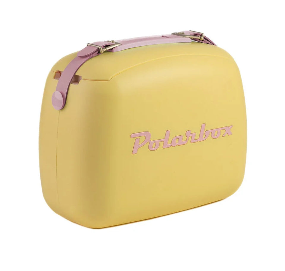POLARBOX RETRO COOLER BOX 6L YELLOW - INCLUDES 2 LUNCH BOXES
