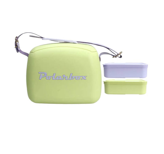 POLARBOX RETRO COOLER BOX 6L LIME - INCLUDES 2 LUNCH BOXES
