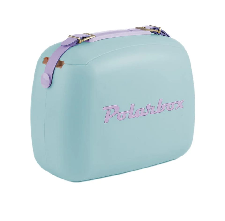 POLARBOX RETRO COOLER BOX 6L SKY BLUE - INCLUDES 2 LUNCH BOXES